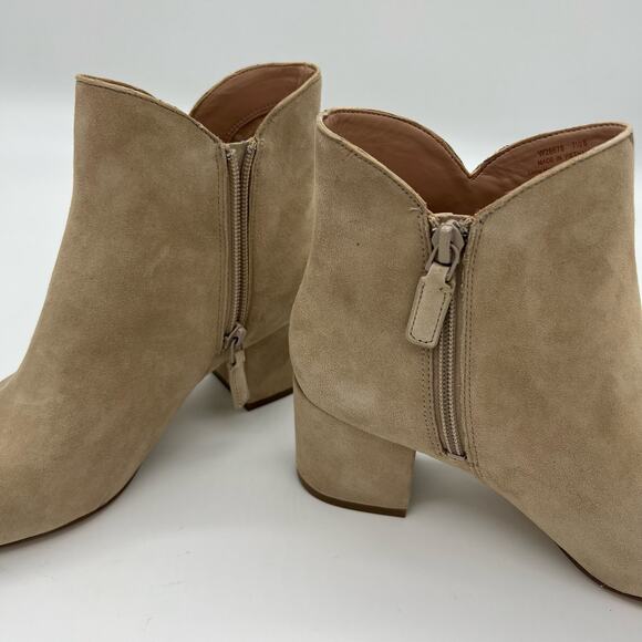 Cole Haan Elyse Bootie Chelsea Ankle Boot Women’s Size 7.5 Cream Suede Fall - Picture 12 of 12